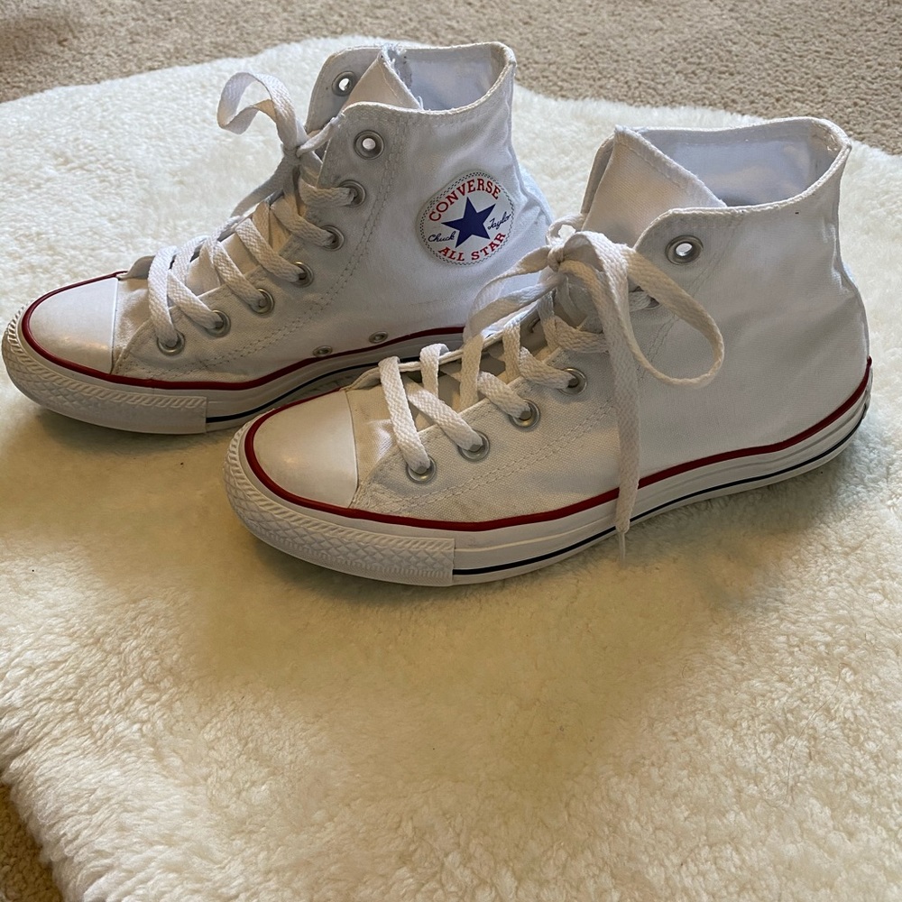 White Converse High Tops